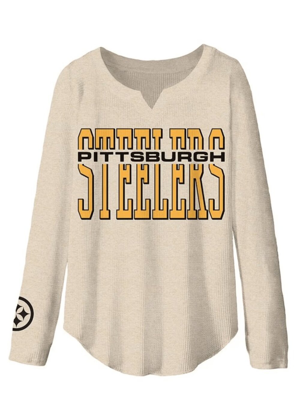 Junk Food Clothing Pittsburgh Steelers Womens Oatmeal Sunday Tee